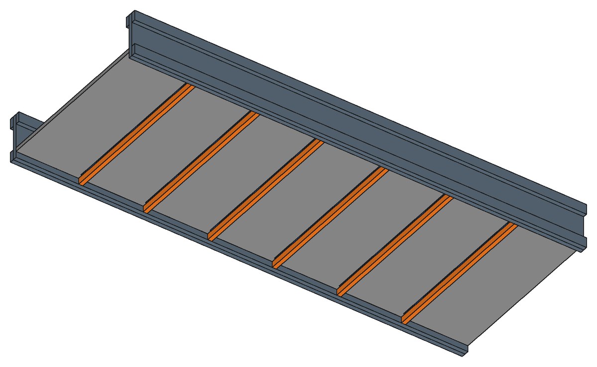 Cross ribs under the deck