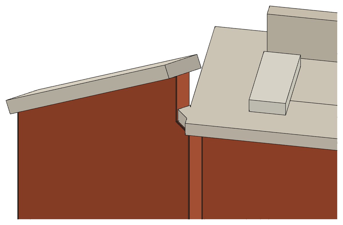 Wingwall and shelf corner